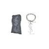 Saint Laurent Silver Plated Rhinestones Logo Keychain Secondhand