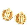 Secondhand Chanel Gold Plated CC Round Clip on Earrings