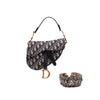 Dior Mini Oblique Canvas Saddle Bag Secondhand