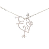 Dior Brass I Heart Dior Pendant Necklace Secondhand
