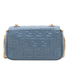 Fendi Small FF Nappa Embossed Chain Midi Baguette Secondhand