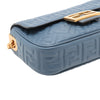 Fendi Small FF Nappa Embossed Chain Midi Baguette Secondhand