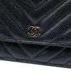 Chanel CC Chevron Caviar Wallet On Chain Secondhand