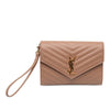 Saint Laurent Grain De Poudre Cassandre Matelasse Flap Pouch Secondhand