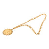 Chanel Gold Plated Rue Cambon Medallion Pendant Necklace Secondhand
