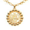 Chanel Gold Plated Rue Cambon Medallion Pendant Necklace Secondhand