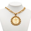Chanel Gold Plated Rue Cambon Medallion Pendant Necklace Secondhand