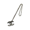 Chanel CC Brass Resin Studded Pendant Necklace Secondhand