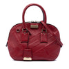 Burberry Small Heritage Grain Check Embossed Leather Orchard Bowling Bag Secondhand