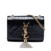 Saint Laurent Small Quilted Patent Monogram Kate Tassel Crossbody Secondhand