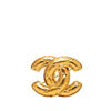 Chanel CC Gold Plated Quilted Brooch Secondhand
