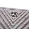 Chanel Medium Chevron Metallic Calfskin O Case Clutch Secondhand