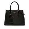Prada Medium Saffiano Cuir Double Handle Satchel Secondhand
