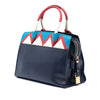 Prada Medium Saffiano Trimmed City Calf Greca Esplanade Satchel Secondhand