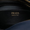 Prada Medium Saffiano Trimmed City Calf Greca Esplanade Satchel Secondhand