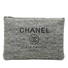 Chanel Large Tweed Deauville O Case Clutch Secondhand