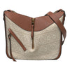 LOEWE Small Leather and Anagram Canvas Hammock Bag Secondhand