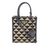 Prada Mini Embroidered Jacquard Symbole Triangolo Satchel Secondhand