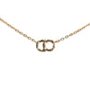 Dior Gold Plated Strass CD Logo Pendant Necklace Secondhand