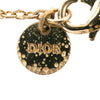 Dior Gold Plated Strass CD Logo Pendant Necklace Secondhand