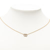 Dior Gold Plated Strass CD Logo Pendant Necklace Secondhand