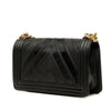 Chanel Old Medium Chevron Mixed Leather Boy Flap Secondhand