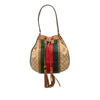 Gucci GG Canvas Web Rania Drawstring Hobo Secondhand