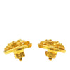 Chanel CC Gold Plated Round Clip On Earrings Secondhand