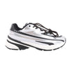 Diesel D-Airspeed Low-Striped Sneakers in Coated Ripstop in Silver, Size 43 EU Secondhand