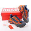 Diesel D-Cage Sneakers in Navy Blue x Orange, Size 43 EU Secondhand