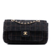 Chanel CC Choco Bar Suede Stitched Chain Flap Secondhand