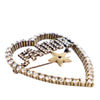 Dior Gold Plated Crystal JAdior Heart Brooch Secondhand