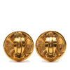 Chanel Gold Plated Quilted Round Clip On Earrings Secondhand