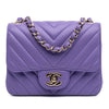 Chanel Mini Square Classic Chevron Lambskin Single Flap Secondhand