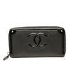 Chanel CC Caviar and Patent Zip Around Long Wallet Secondhand