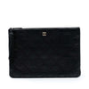 Chanel Large Quilted Lambskin Double Stitch Tassel O Case Clutch Secondhand