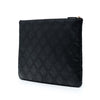 Chanel Large Quilted Lambskin Double Stitch Tassel O Case Clutch Secondhand