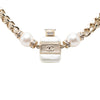 Secondhand Chanel CC Gold Plated Faux Pearl Strass No 5 Perfume Bottle Pendant Necklace