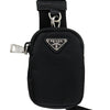Prada Saffiano Trimmed Re Nylon Zip Double Buckle Messenger Bag Secondhand