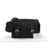 Prada Saffiano Trimmed Re Nylon Zip Double Buckle Messenger Bag Secondhand