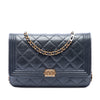 Chanel Quilted Metallic Calfskin Boy Wallet on Chain Secondhand