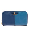 Prada Bicolor Saffiano Bow Zip Long Wallet Secondhand