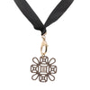 Chanel Gold Plated Rhinestones Embellished Snowflake Pendant Necklace Secondhand
