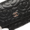 Chanel CC Embossed Goatskin Camellia Trifold Compact Wallet Secondhand
