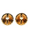 Chanel CC Gold Plated Quilted Round Clip On Earrings Secondhand