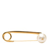 Chanel CC Gold Plated Faux Pearl Safety Pin Brooch Secondhand