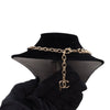 Chanel Pharrell Gold Plated Strass Chain Letters Pendant Necklace Secondhand