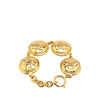 Secondhand Chanel Gold Plated CC Quilted Medallion Bracelet