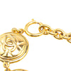 Secondhand Chanel Gold Plated CC Quilted Medallion Bracelet