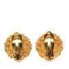 Chanel CC Gold Plated Round Clip On Earrings Secondhand
